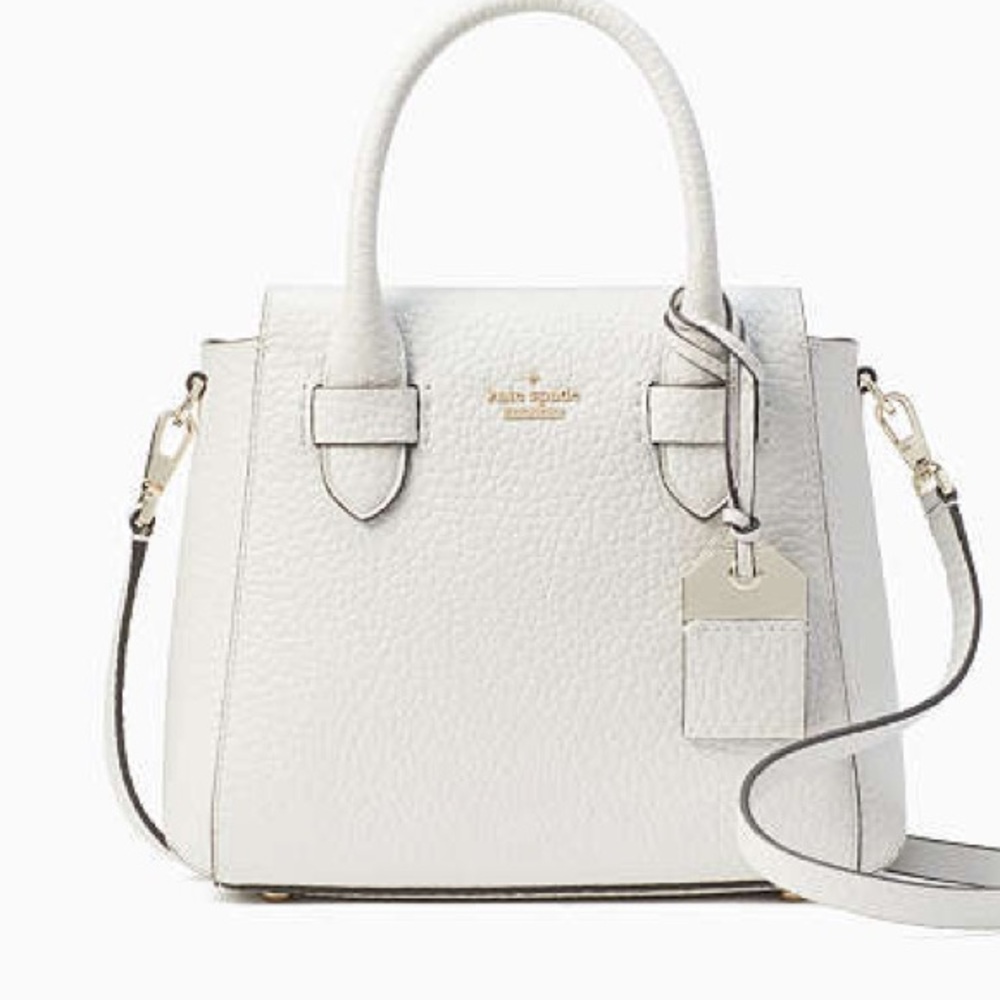 Kate Spade NY White Carter Street Kylie Satchel Crossbody Handbag Pocketbook